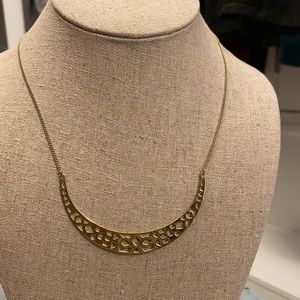 Stella & Dot Gold Crescent Necklace